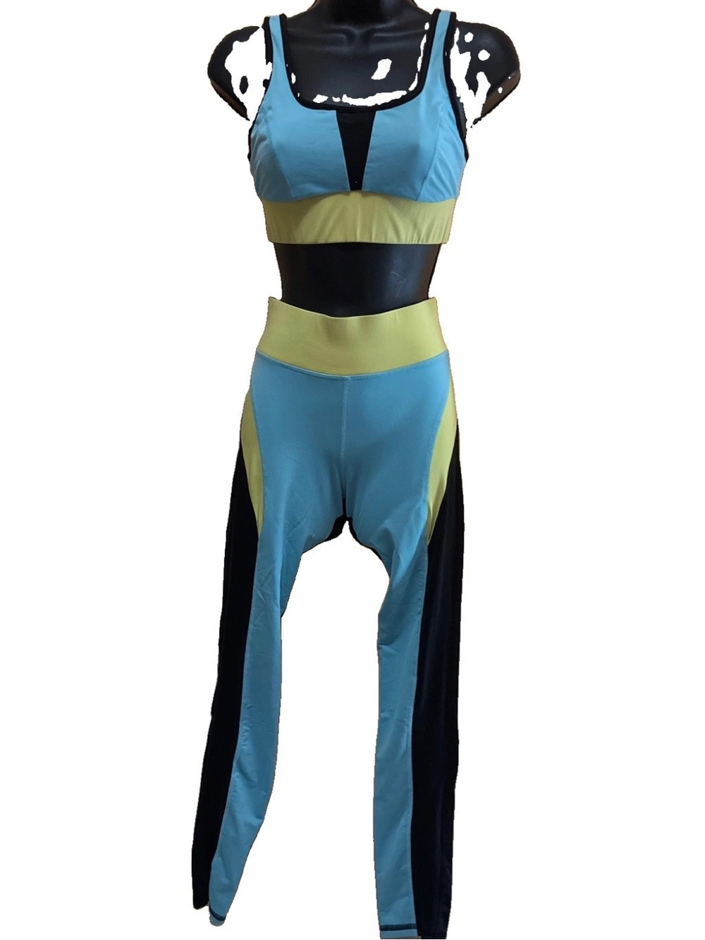 MICHI Colorblock Track Set in Blue, Lime & Black